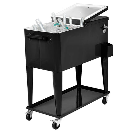 Rollbarer Kühlerwagen 76L, Räder, Flaschenöffner