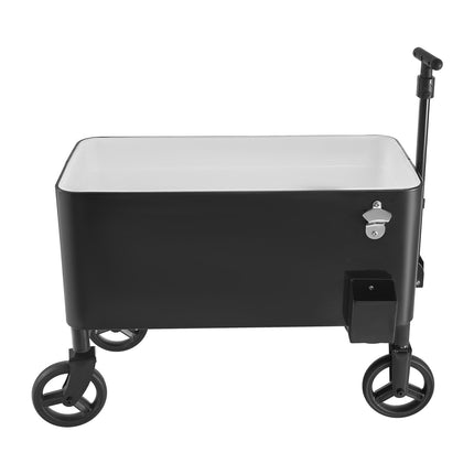 Rolling Cooler Cart, 80 Qt, Telescopic Handle, Wheels