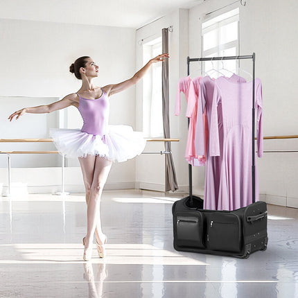 Rolling Dance Bag 23-Inch With Garment Rack, USB Port