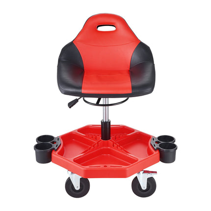 Rolling Garage Stool, Adjustable 300 lb, Tool Tray