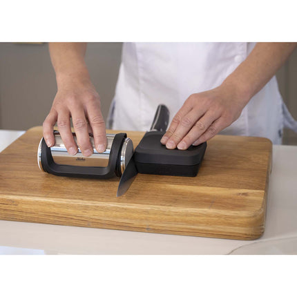 Rolling Knife Sharpener – Diamond, Ceramic, Magnetic Angle Guide