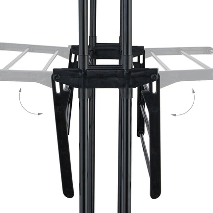 Rolling Laundry Drying Rack with Foldable Wings