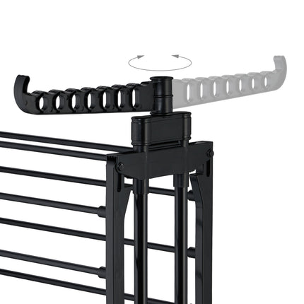 Rolling Laundry Drying Rack with Foldable Wings