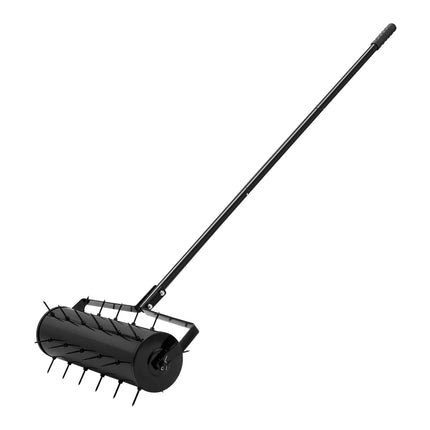 Rolling Lawn Aerator 21-Inch, 33 Iron Spikes, Detachable Handle
