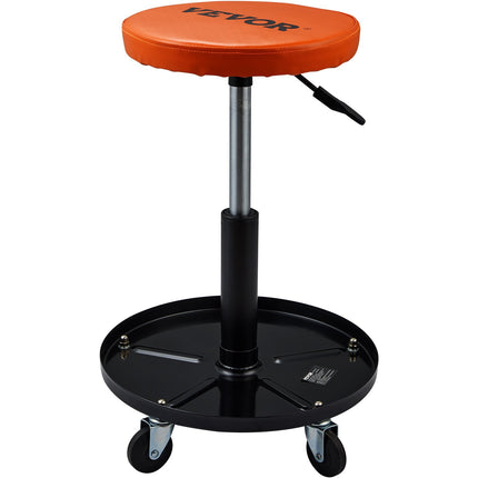 Rolling Mechanic Stool, 250 lb, Adjustable Height, Tool Tray