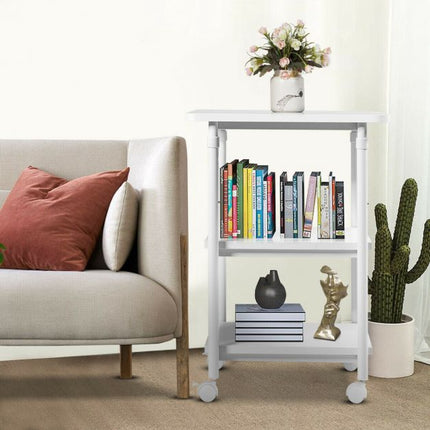 Rolling Printer Stand, 3-Tier, Height Adjustable, 50kg