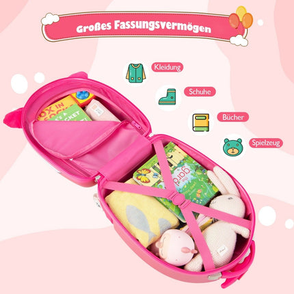Rollkoffer Hartschale Handgepäck für Kinder 33 x 22 x 45 cm Rosa