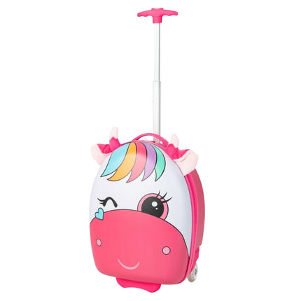 Rollkoffer Hartschale Handgepäck für Kinder 33 x 22 x 45 cm Rosa