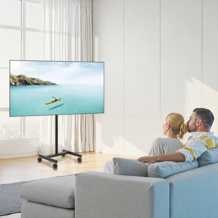 Rolling TV Stand for 17-55 Inch, VESA 200x200, Wheels