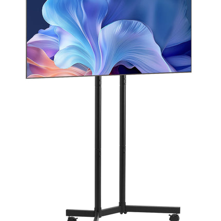Rolling TV Stand for 32-65 Inch, Height Adjustable, Wheels