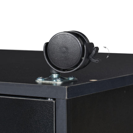 Rolling case with 3 compartments