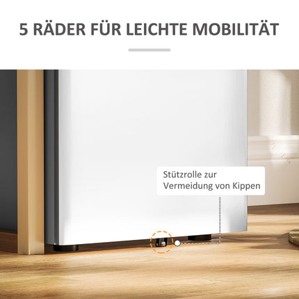 Abschließbarer Rollcontainer, 3 Schubladen, Stahl, weiß/grau