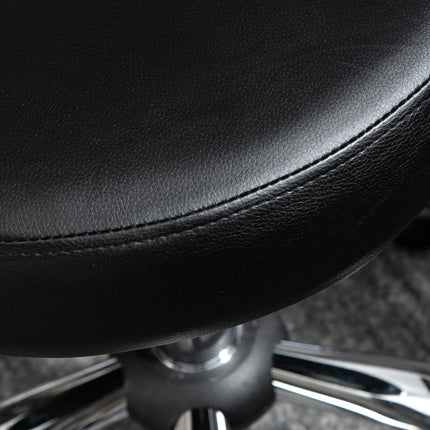 Otočná masážní stolička – nastavitelný ergonomický sedák, černá umělá kůže