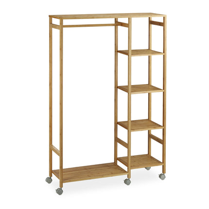 Rolling wardrobe in bamboo
