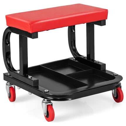 Rolling workshop stool with tool tray 150 kg load capacity