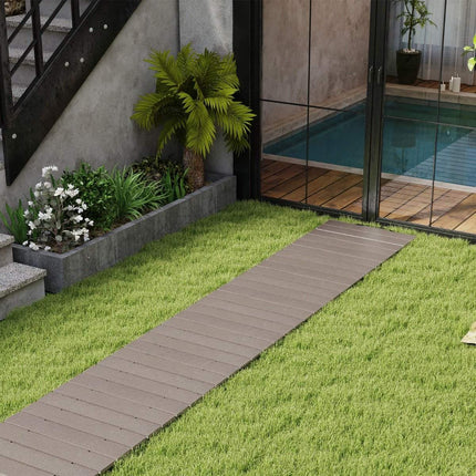 Roll-out path made of HDPE I 242 cm I Width 43 cm I Weatherproof I Roll-out garden path for wedding garden gray