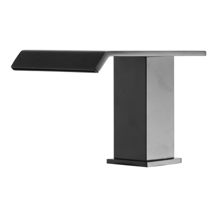Roman Tub Faucet, Waterfall 3-Hole Deck Mount, Matte Black