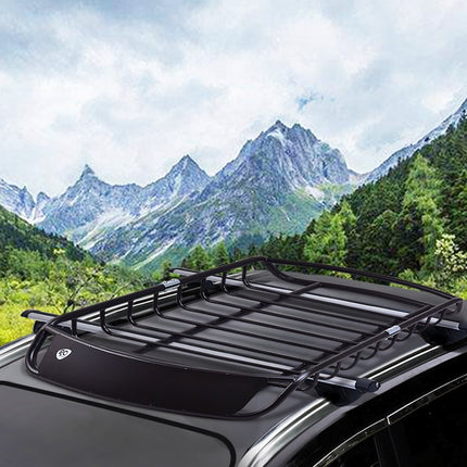 Dachkorb Universal Aerodynamisches Design Autodachträger 120 x 98 x 17 cm Schwarz