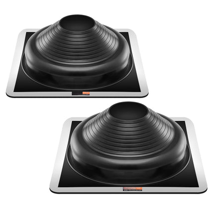 Roof Pipe Flashing Boots, 2-Pack EPDM, 6-3/4–14 In