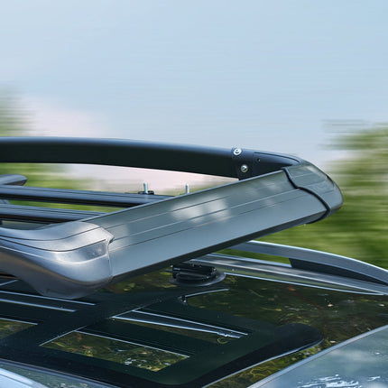 Roof Rack Cargo Basket 48x40 In, 150 Lb, Aluminum