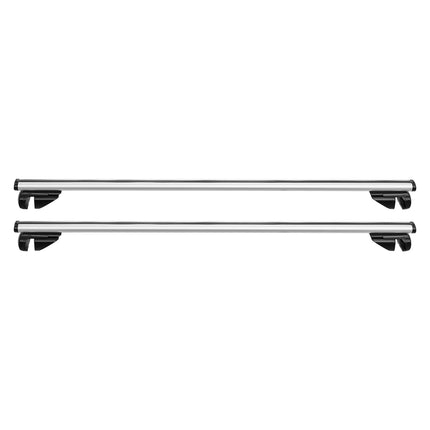 Roof Rack Cross Bars, Lockable Aluminum, 75 kg, Raised Rails