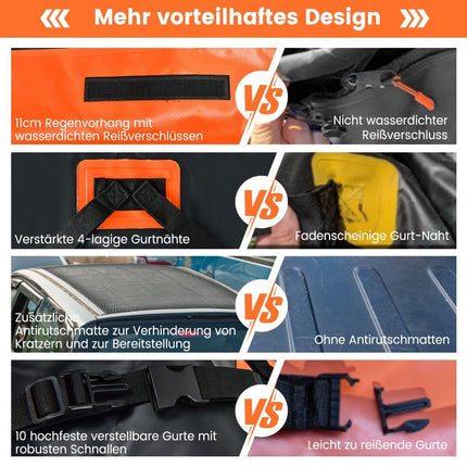 Roof luggage bag for all vehicles Roof box with 450 L capacity