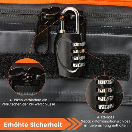 Roof luggage bag for all vehicles Roof box with 450 L capacity