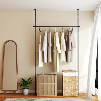 Room Divider Curtain Rod, Adjustable Tension, Black