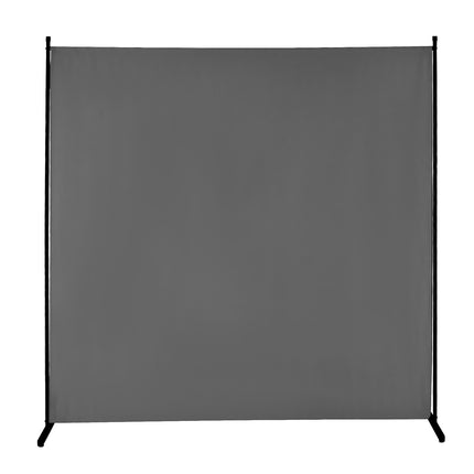 Room Divider Screen, 6 Ft Single Panel, Freestanding Gray