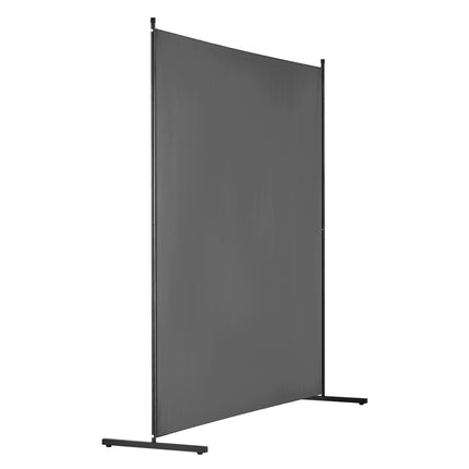 Room Divider Screen, 6 Ft Single Panel, Freestanding Gray