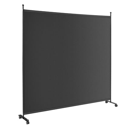 Room Divider with Panel, Black, 184 x 30 x 184 cm