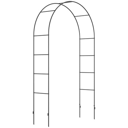 Gartenbogen aus Metall für Kletterpflanzen – Schwarz, 140x40x240 cm