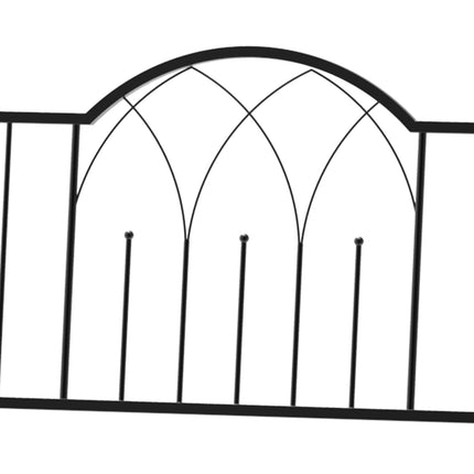 Gartenbogen aus Metall mit Bank - Schwarz, 121 x 50 x 203 cm