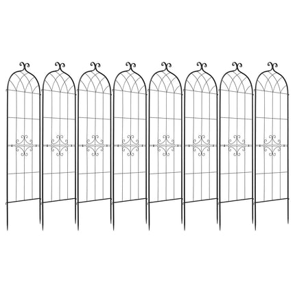Rose Garden Trellis, 8-Pack 180 x 52.5 cm Steel Panels