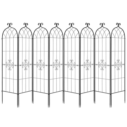 Rose Garden Trellis, 8-Pack 180 x 52.5 cm Steel Panels
