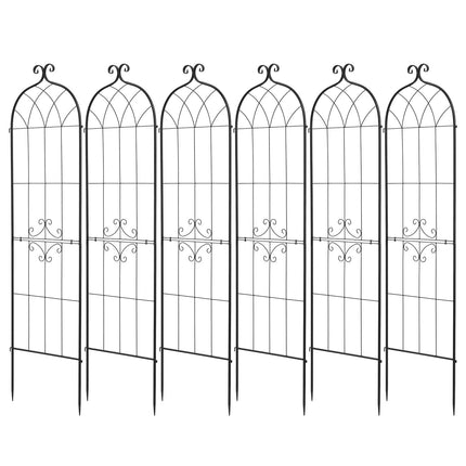 Rose Garden Trellis Set, 6-Pack 180 x 52.5 cm Steel