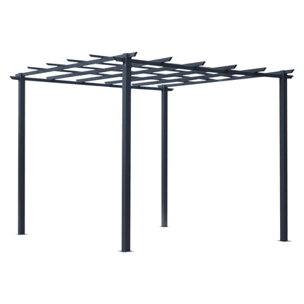 Schwarzer Metall-Gartenbogen, wetterfest, 2,97x2,95x2,3M