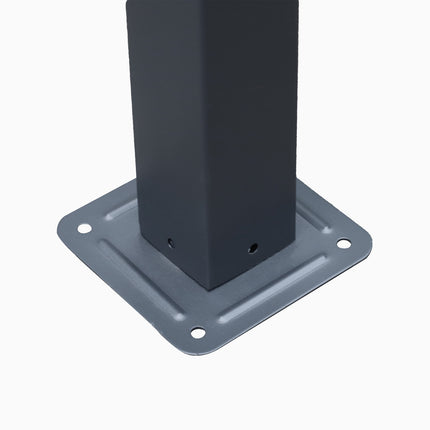 Schwarzer Metall-Gartenbogen, wetterfest, 2,97x2,95x2,3M