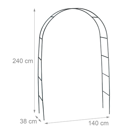 Arche à rosiers en métal 240 cm
