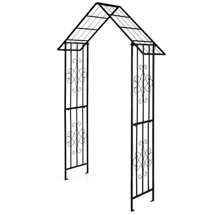 Rosenbogen Metall Gartenbogen für Kletterpflanzen Spalierbogen für Hinterhof Hochzeit Party 140 x 40 x 223 cm Schwarz