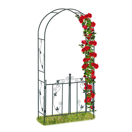 Rosenbogen mit Tür