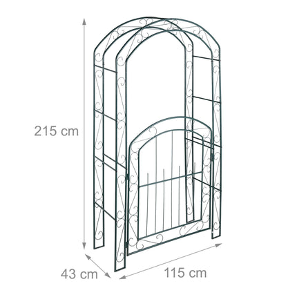 Rose arch with gate