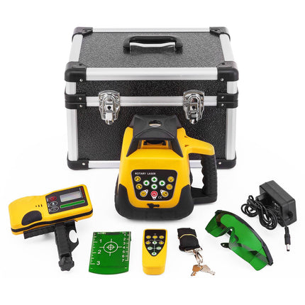 Rotary Laser Level, Green Beam, 500 m Range, Remote