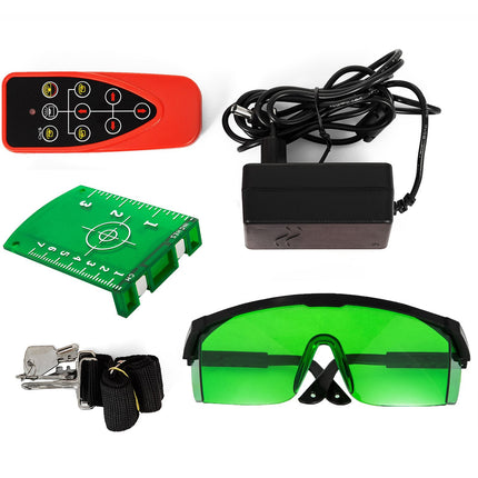 Rotary Laser Level, Green Beam, Self-Leveling, 500m Kit