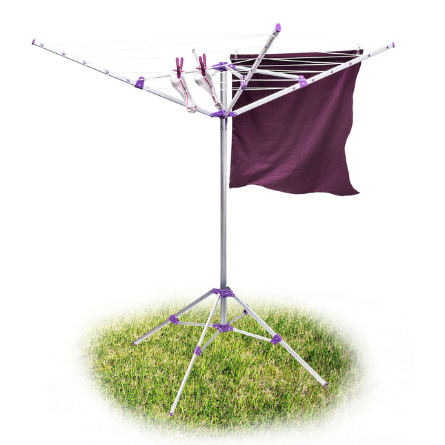 Wäschespinne 19 m Leine mit Ständer