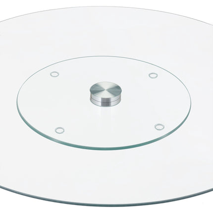 Assiette de service rotative en verre