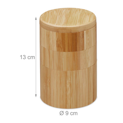 Rotatable salt container with 3 compartments