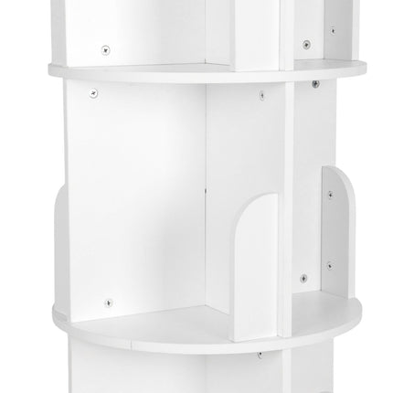 Rotating Bookcase, 4 Tiers, 360-Degree Access
