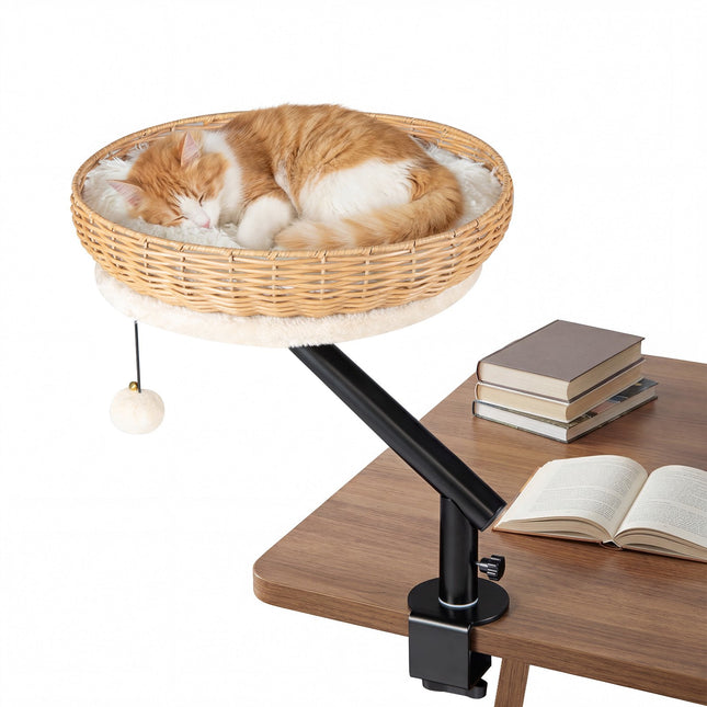 Drehbares Katzenbett mit abnehmbarem Plüschkissen