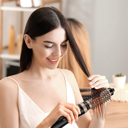 Rotating Hair Dryer Brush, Ionic, 2 Ceramic Heads, 3 Heat